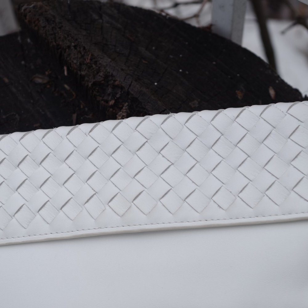 Leather White Wallet By Bottega Veneta